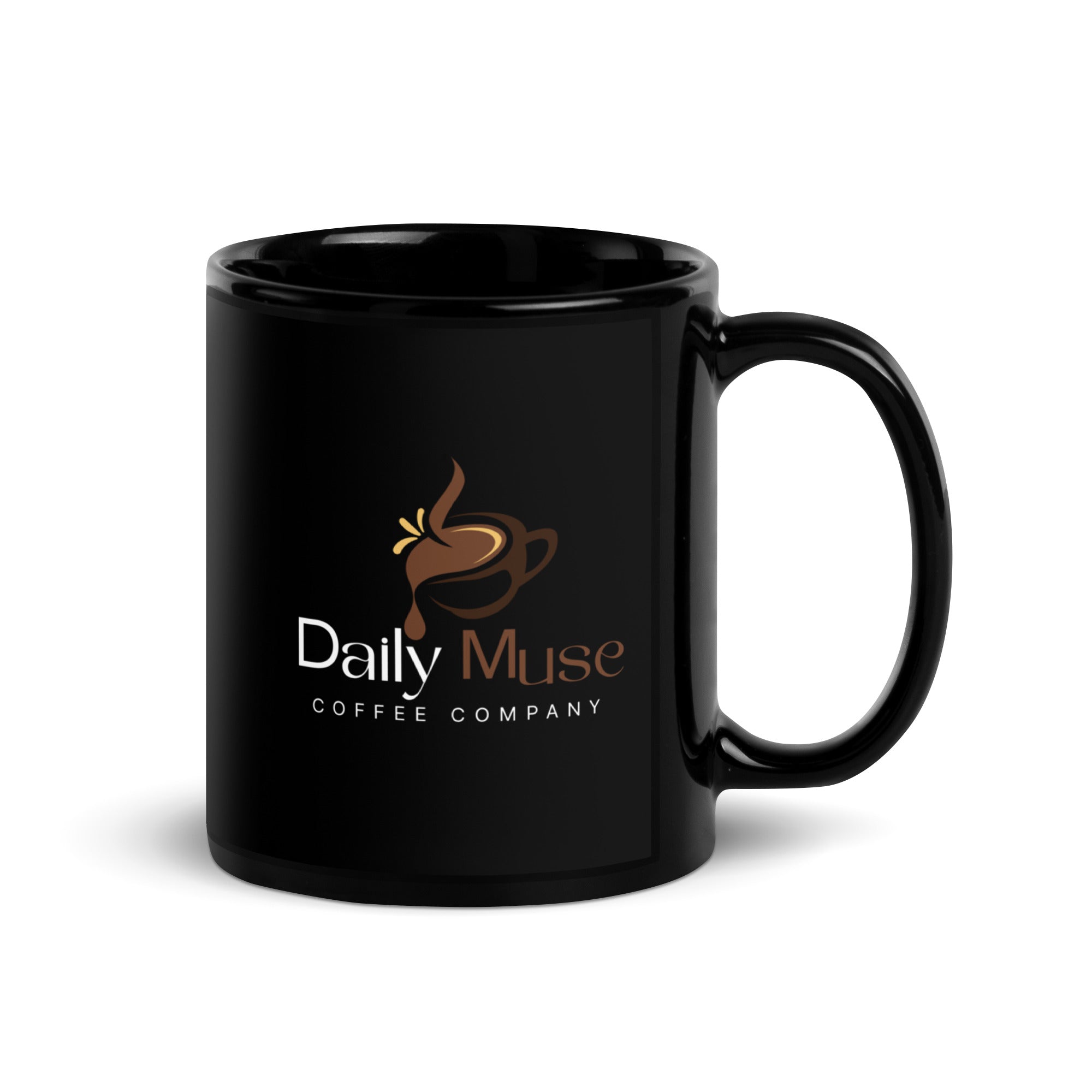 Black Glossy Mug – Daily Muse Coffee Co